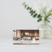 Moderner Urlaub Rental Social Media Foto QR Code Visitenkarte (Stehend Vorderseite)