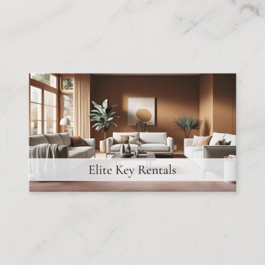 Moderner Urlaub Rental Social Media Foto QR Code Visitenkarte (Vorderseite)