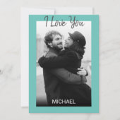 Moderner Valentinstag für einfaches Foto Feiertagskarte (Vorderseite)