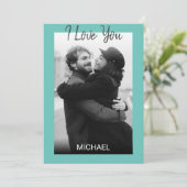 Moderner Valentinstag für einfaches Foto Feiertagskarte (Stehend Vorderseite)