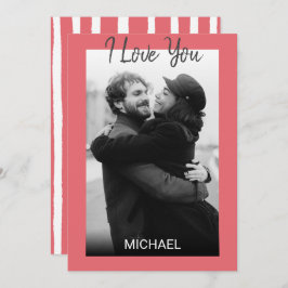 Moderner Valentinstag für einfaches Foto Feiertagskarte