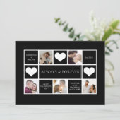 Moderner Valentinstag für FotoCollage Feiertagskarte (Stehend Vorderseite)