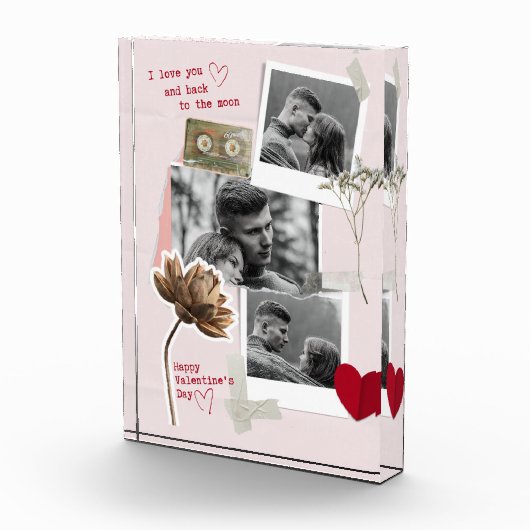 Moderner Valentinstag Personalisiertes Doppelzimme Fotoblock (Rechts)