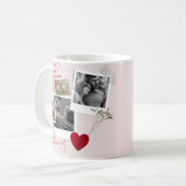Moderner Valentinstag Personalisiertes Doppelzimme Kaffeetasse (Vorderseite Links)