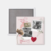 Moderner Valentinstag Personalisiertes Doppelzimme Magnet (Vorderseite/Rückseite)