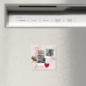 Moderner Valentinstag Personalisiertes Doppelzimme Magnet (In Situ (Geschirrspüler))