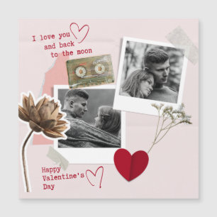 Moderner Valentinstag Personalisiertes Doppelzimme Magnetkarte