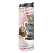 Moderner Valentinstag Personalisiertes Doppelzimme Thermosbecher (Nach links gedreht)