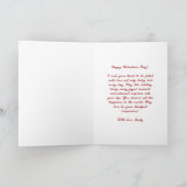 Moderner Valentinstag Rot Feiertagskarte (Innenseite)