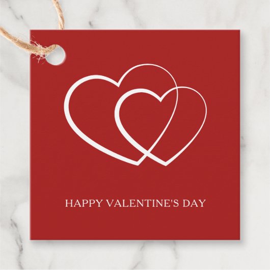 Moderner Valentinstag Rot Geschenkanhänger (Vorderseite)