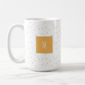 Moderner Valentinstag Sprinkle Hearts Mustard Kaffeetasse (Links)