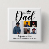 Moderner Vater | 5 FOTO ABSCHLUSS T - SHIRT Button (Vorderseite)