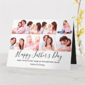 Moderner Vater 8 Foto Collage Vatertag Geschenk Karte (Gelbe Blume)