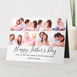 Moderner Vater 8 Foto Collage Vatertag Geschenk Karte