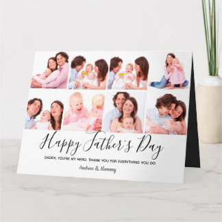 Moderner Vater 8 Foto Collage Vatertag Geschenk Karte