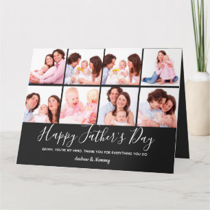 Moderner Vater 8 Foto Collage Vatertag Geschenkkar Karte