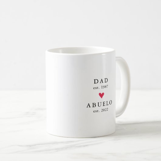 Moderner Vater | Abuelo Jahr Osten. Tasse (VorderseiteRechts)