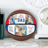Moderner Vater ALL STAR VATER 3 FotoCollage Mini Basketball