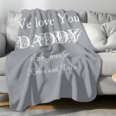 Moderner Vater Daddy Vater Custom Kids Namen Niedl Fleecedecke