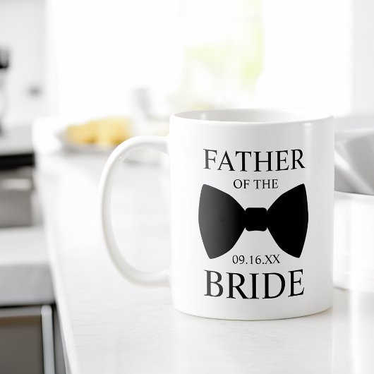 Moderner Vater der Braut Bowtie Kaffeetasse