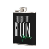 Moderner Vater des Grooms Personalisiert Flachmann (Links)