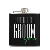 Moderner Vater des Grooms Personalisiert Flachmann (Vorderseite)