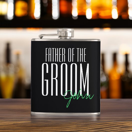 Moderner Vater des Grooms Personalisiert Flachmann