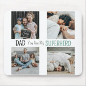 Moderner Vater, du bist mein Superheld Foto-Collag Mousepad (Vorne)