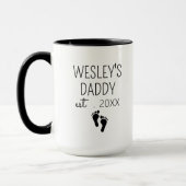 Moderner Vater Est 2024 Erstmaliger Vater New Dad Tasse (Links)