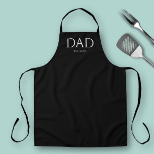 Moderner Vater Est Simple Black Schürze
