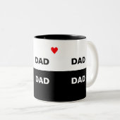 Moderner Vater in Schwarz und Weiß Zweifarbige Tasse (VorderseiteRechts)