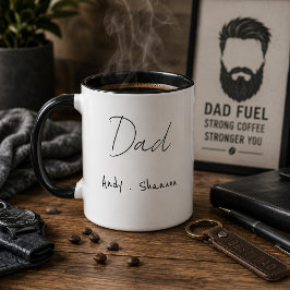 Moderner Vater | Kinder Namen Vatertag Schrift Kaf Tasse