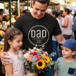 Moderner Vater mit einfachen Kindernamen etabliert T-Shirt