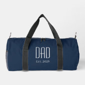 Moderner Vater Neuer Vater Minimalistisch Navy Bla Duffle Bag (Rückseite)