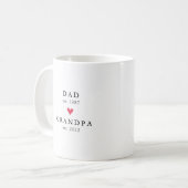 Moderner Vater | Opa Year Est. Tasse (Vorderseite Links)