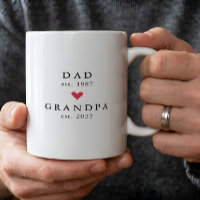 Moderner Vater | Opa Year Est. Tasse