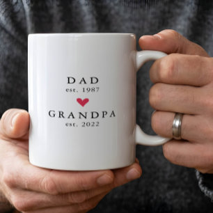 Moderner Vater   Opa Year Est. Tasse