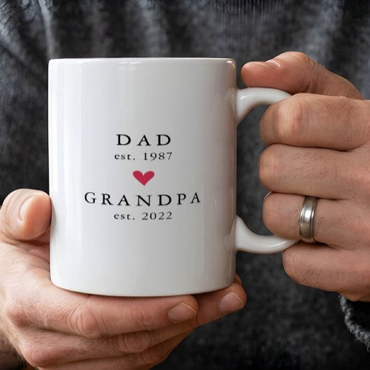 Moderner Vater | Opa Year Est. Tasse