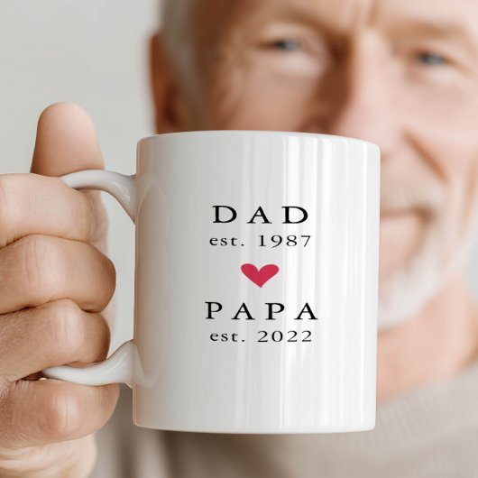 Moderner Vater | Papa Year Est. Tasse
