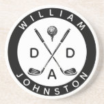 Moderner Vater Personalisiert Name Golf Lover Club Getränkeuntersetzer<br><div class="desc">Moderner Vater Personalisiert Name Golf Lover Clubs Untersetzer</div>