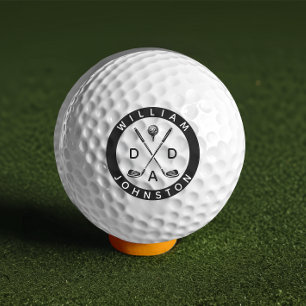 Moderner Vater Personalisiert Name Golf Lover Club Golfball