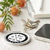 Moderner Vater Personalisiert Name Golf Lover Club Schlüsselanhänger (Seite)