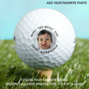 Moderner VATER Personalisiert Niedlich Kids Foto Golfball