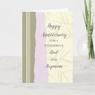 Moderner Vater und Stepmuti Hochzeitstag Karte