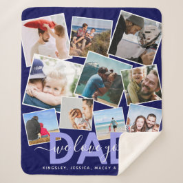 Moderner Vater "Wir Liebe You" FotoCollage Sherpadecke