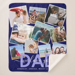 Moderner Vater "Wir Liebe You" FotoCollage Sherpadecke
