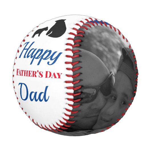 Moderner Vatertag Dad Foto Bär Baseball (Schrägansicht)