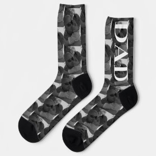 Moderner Vatertag Dad Foto Socken