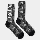Moderner Vatertag Dad Foto Socken (Rechts)