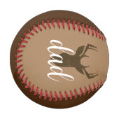 Moderner Vatertag Hirsch Vater Baseball (Vorderseite Links)